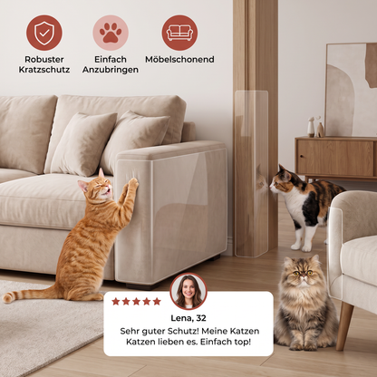Robuster Kratzschutz für Katzenmöbel