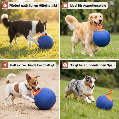 HerdBall - Interaktiver Hüteball für Hunde Robustes & Umweltfreundliches Spielzeug für aktive Rassen
