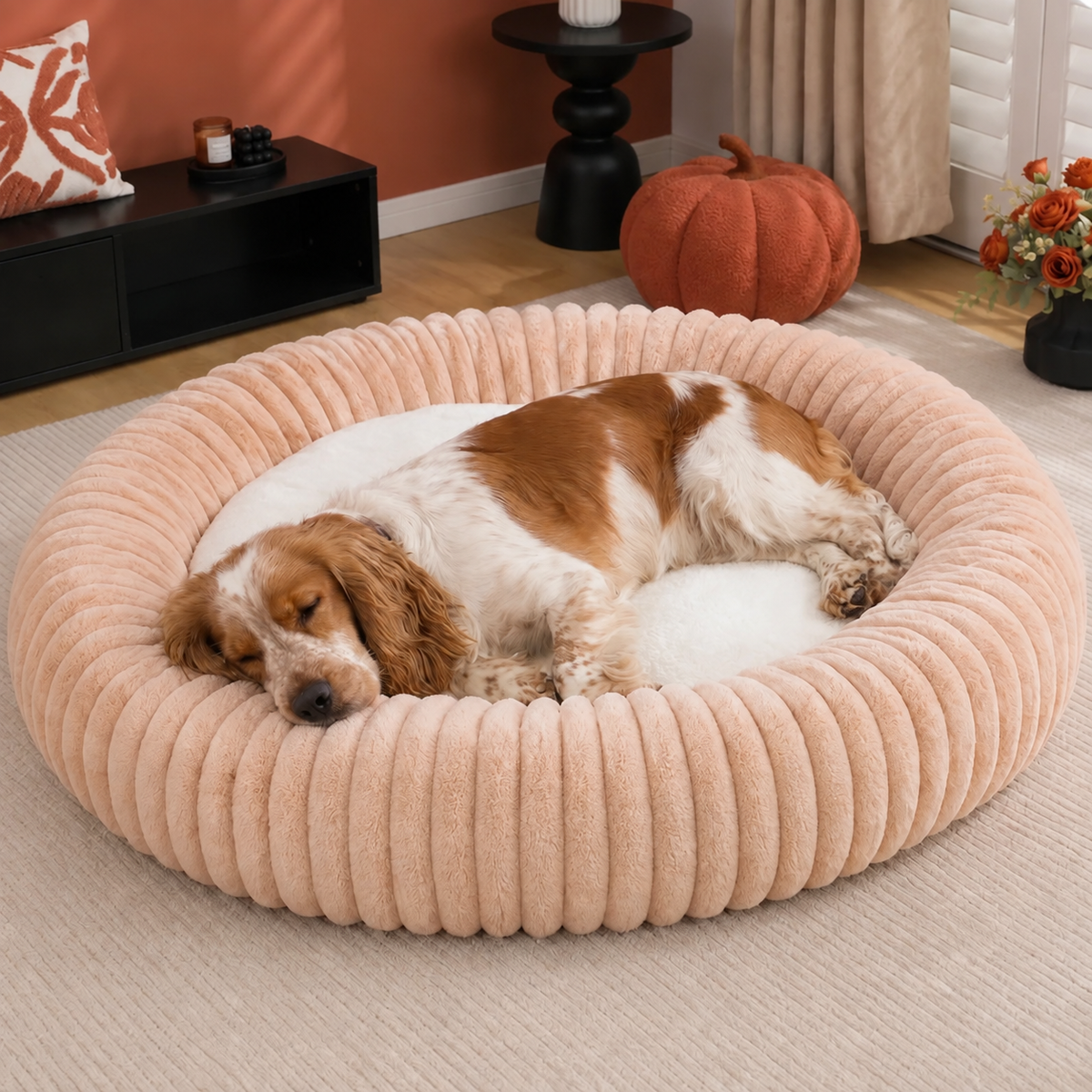 Personalisiertes Rundes Flauschiges Hundebett