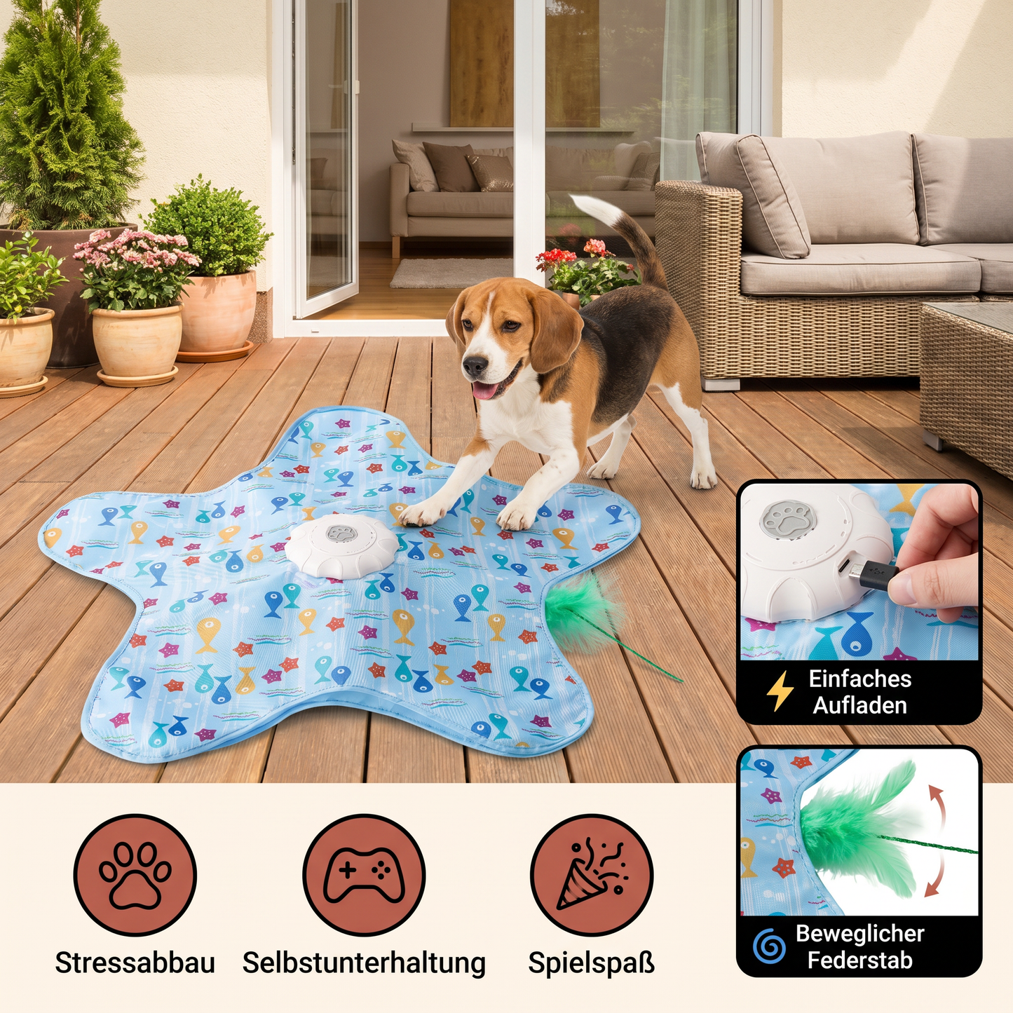 HuntingFun Dog Pro – Automatisches Hundespielzeug für Stressabbau und Spielspaß