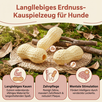 Langlebiges Erdnuss-Kauspielzeug für Hunde