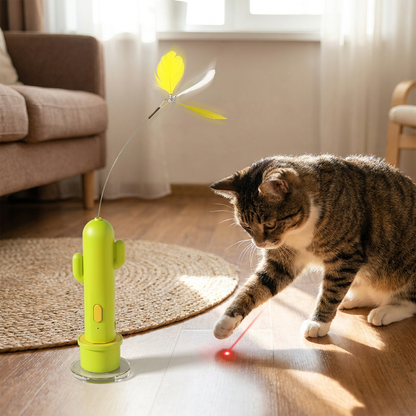 2-in-1-Spielzeug für Katzen: Automatischer Schmetterling und Laser