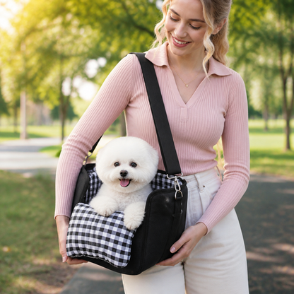 Sichere Auto-Transporttasche für kleine Hunde & Katzen mit Sicherheitsleine & rutschfestem Boden