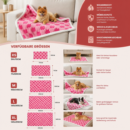 Wasserdichte Haustierdecke – Beidseitiger Sofa- & Möbelschutz