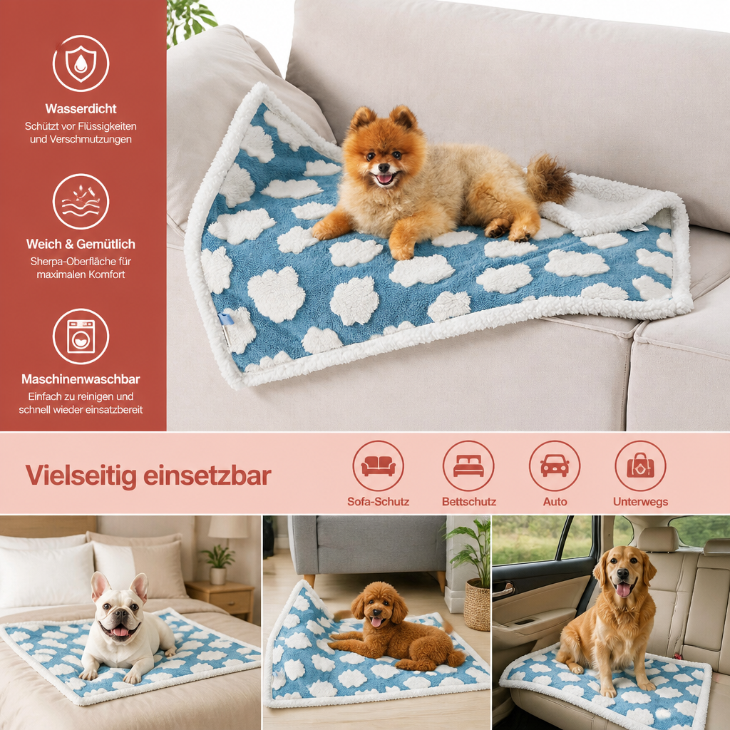 Wasserdichte Haustierdecke – Beidseitiger Sofa- & Möbelschutz