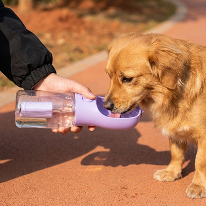 3 in 1 tragbare Hundeflasche mit Futterbehälter und Kotbeutelhalter