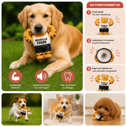 Robustes Muskelmann-Quietschspielzeug für Hunde