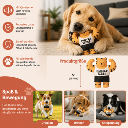 Robustes Muskelmann-Quietschspielzeug für Hunde