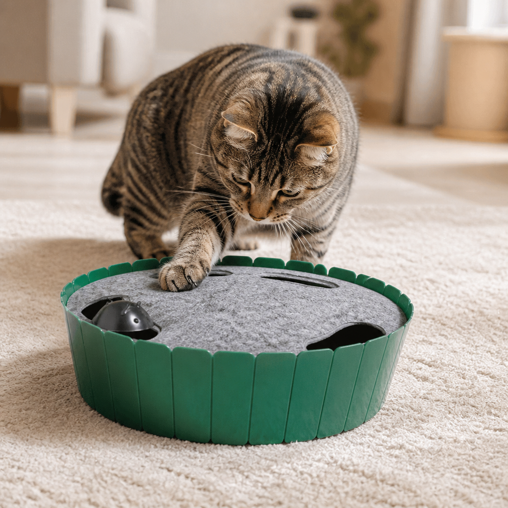 Interaktives Versteckspiel mit Maus für Katzen