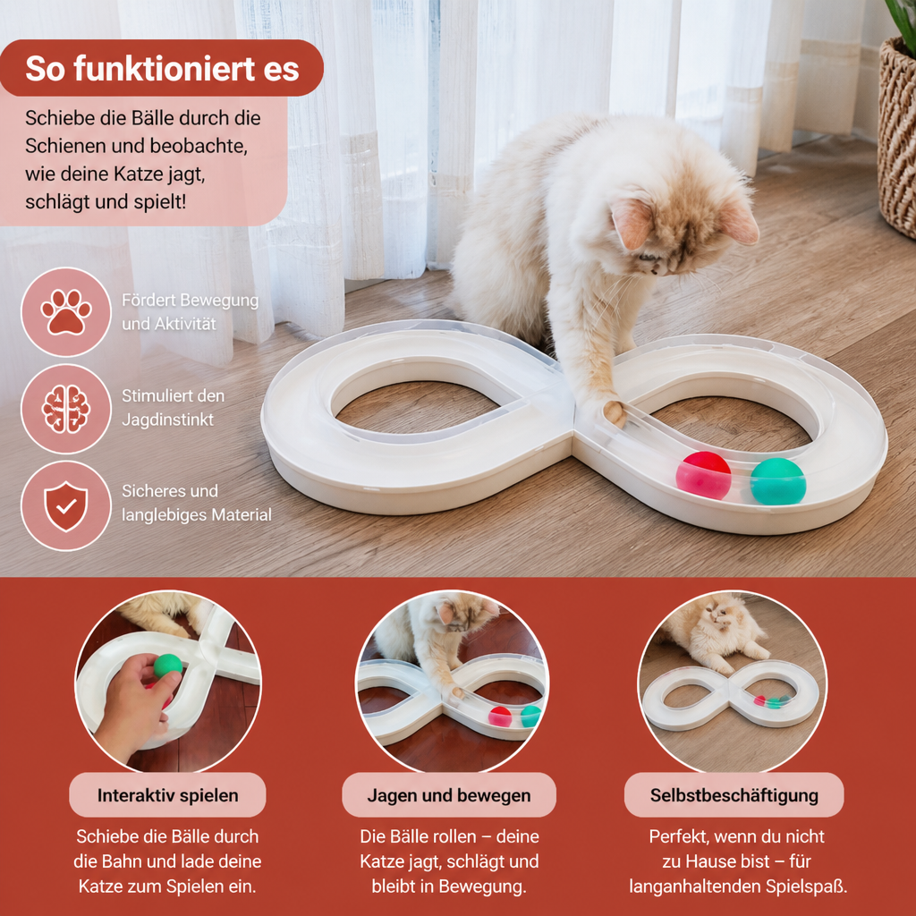 Interaktives Trackball-Spielzeug für Katzen