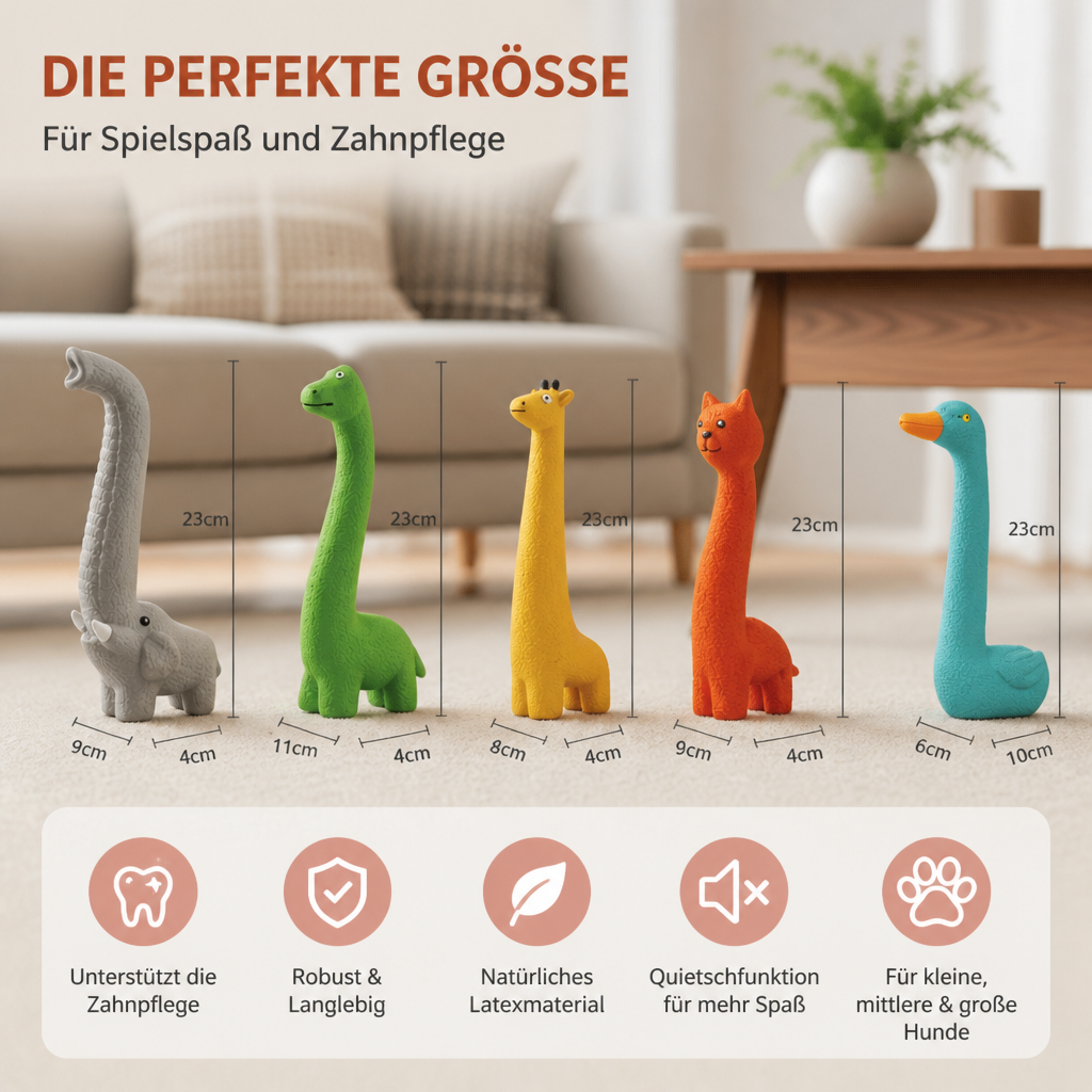 XXL Robustes Latex-Hundespielzeug zur Zahnreinigung