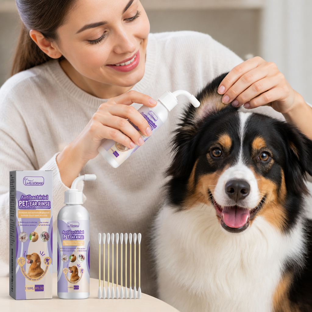 Sanfter Ohrenreiniger für Haustiere – geruchsneutrale Formel für Hunde und Katzen