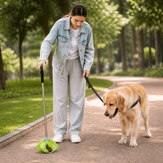 Tragbarer Hundekot Schaufel mit Ausziehbarem Griff für Saubere Spaziergänge