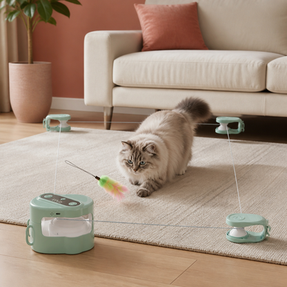 Automatisches Katzenspielzeug mit Laufbahn