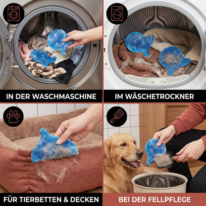 Waschmaschinen Tierhaar-Fänger – Klebender Fusselentferner für Hunde- & Katzenhaare