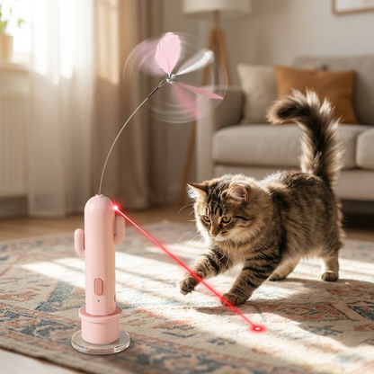 2-in-1-Spielzeug für Katzen: Automatischer Schmetterling und Laser