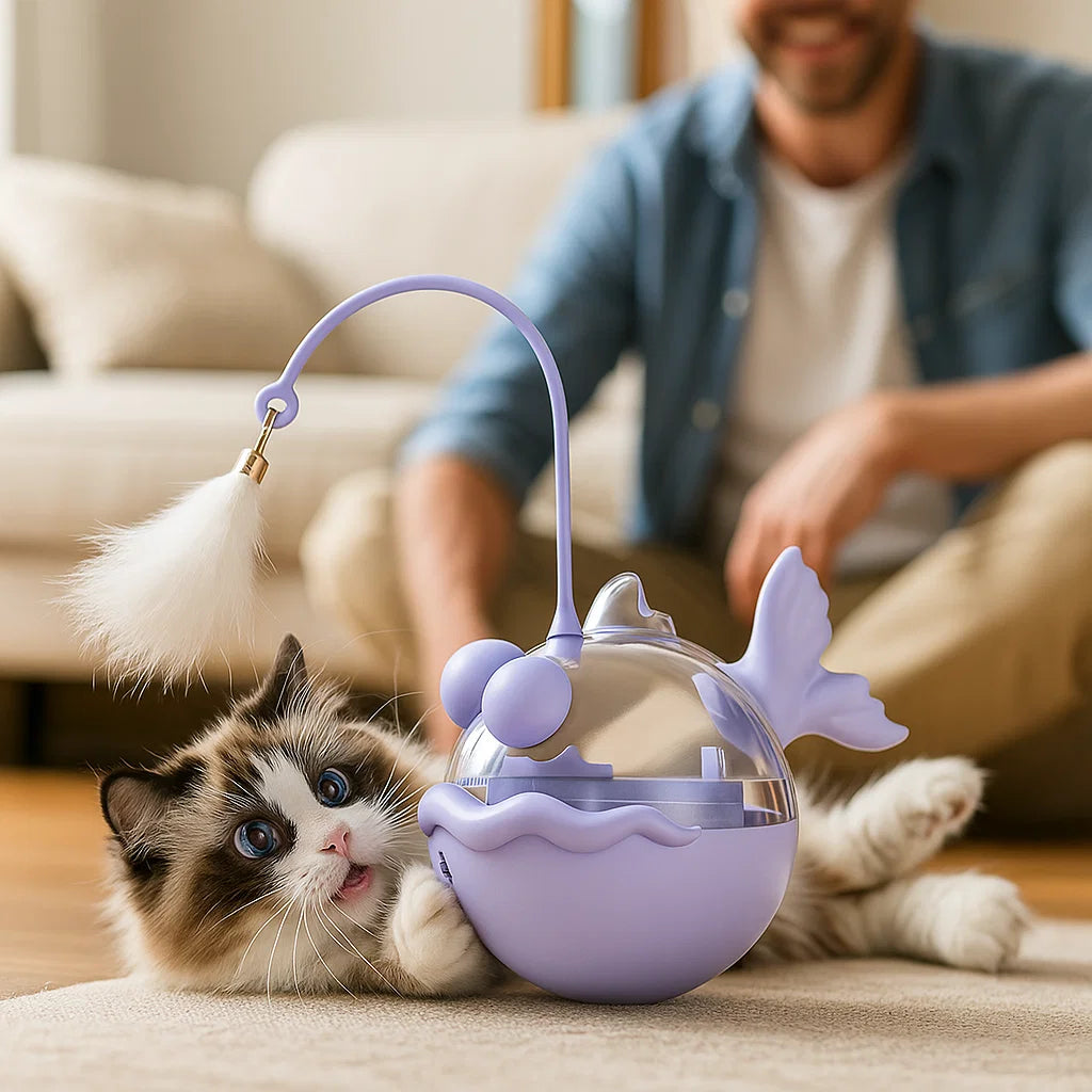 Katzenminze Laternen Fisch Leckerli Spender Spielzeug für Katzen
