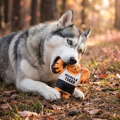 Robustes Muskelmann-Quietschspielzeug für Hunde