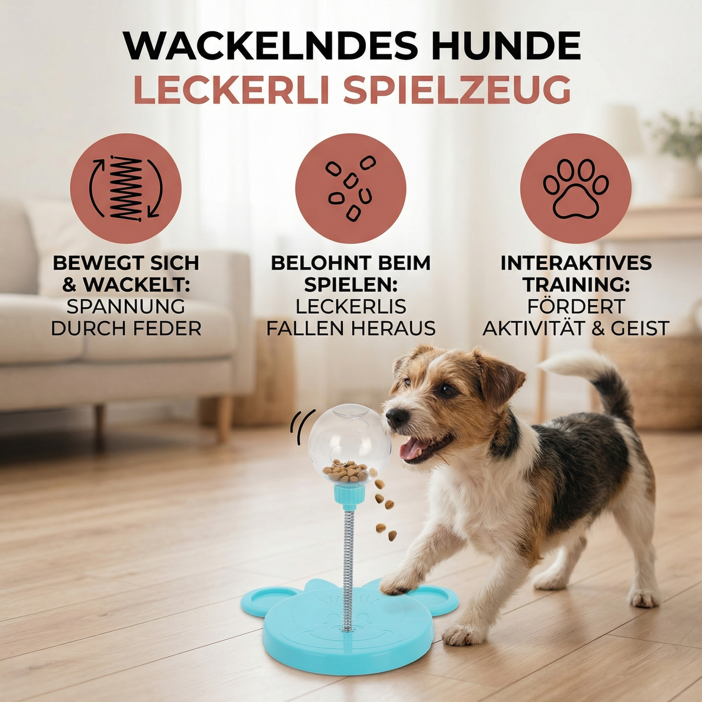 Wackelndes Hunde Leckerli Spielzeug