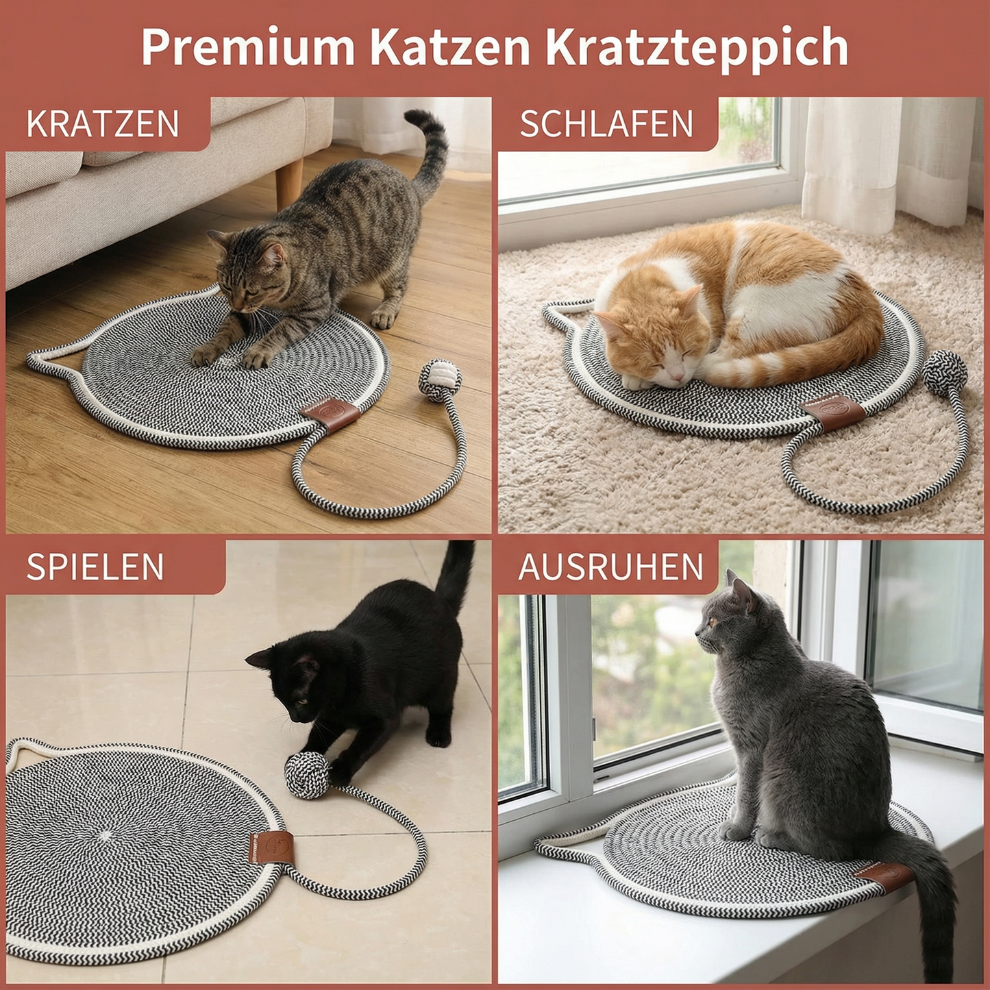 Premium Katzen Kratzteppich