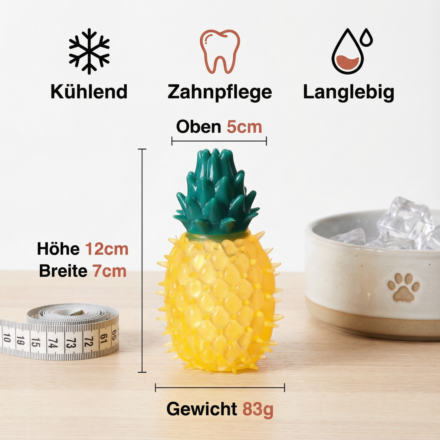 Kühlendes Hunde Kauspielzeug im Fruchtdesign