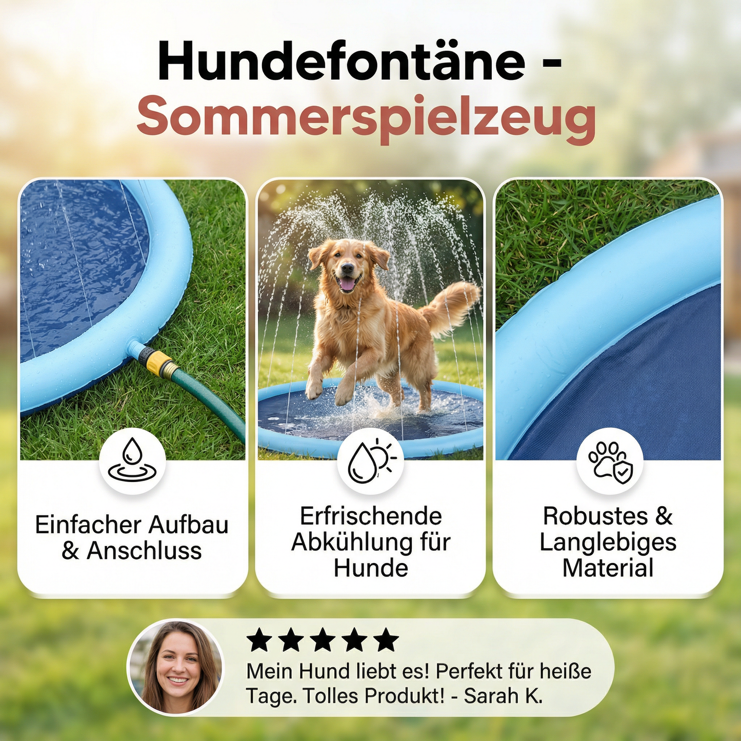 Hundefontäne - Sommerspielzeug