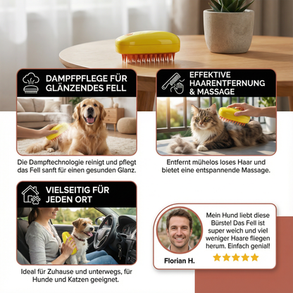 Dampfbürste für Haustiere