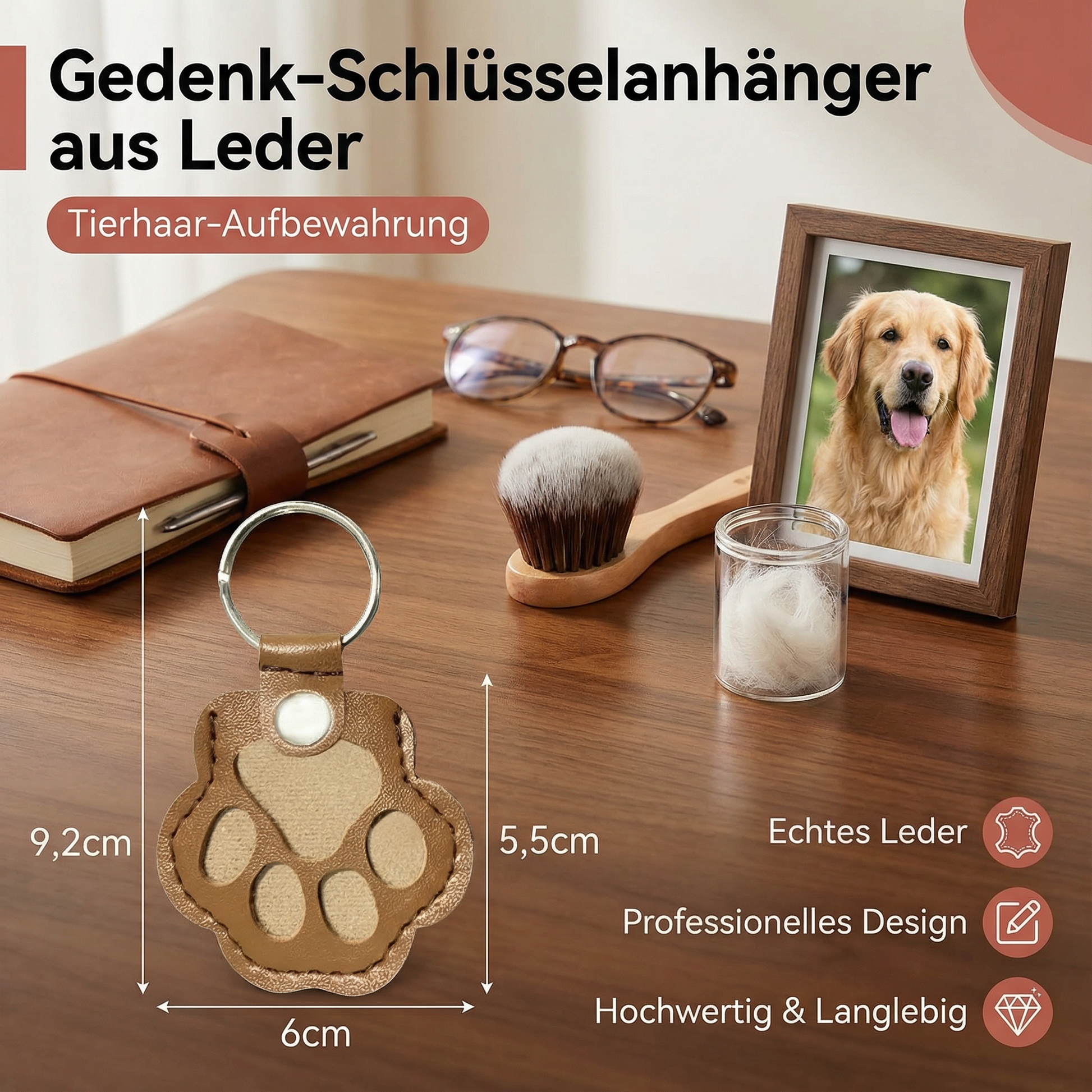 schlüsselanhänger aufbewahrung Gedenk-Schlüsselanhänger aus Leder zur Aufbewahrung von Tierhaaren – Tierbedarf Pro