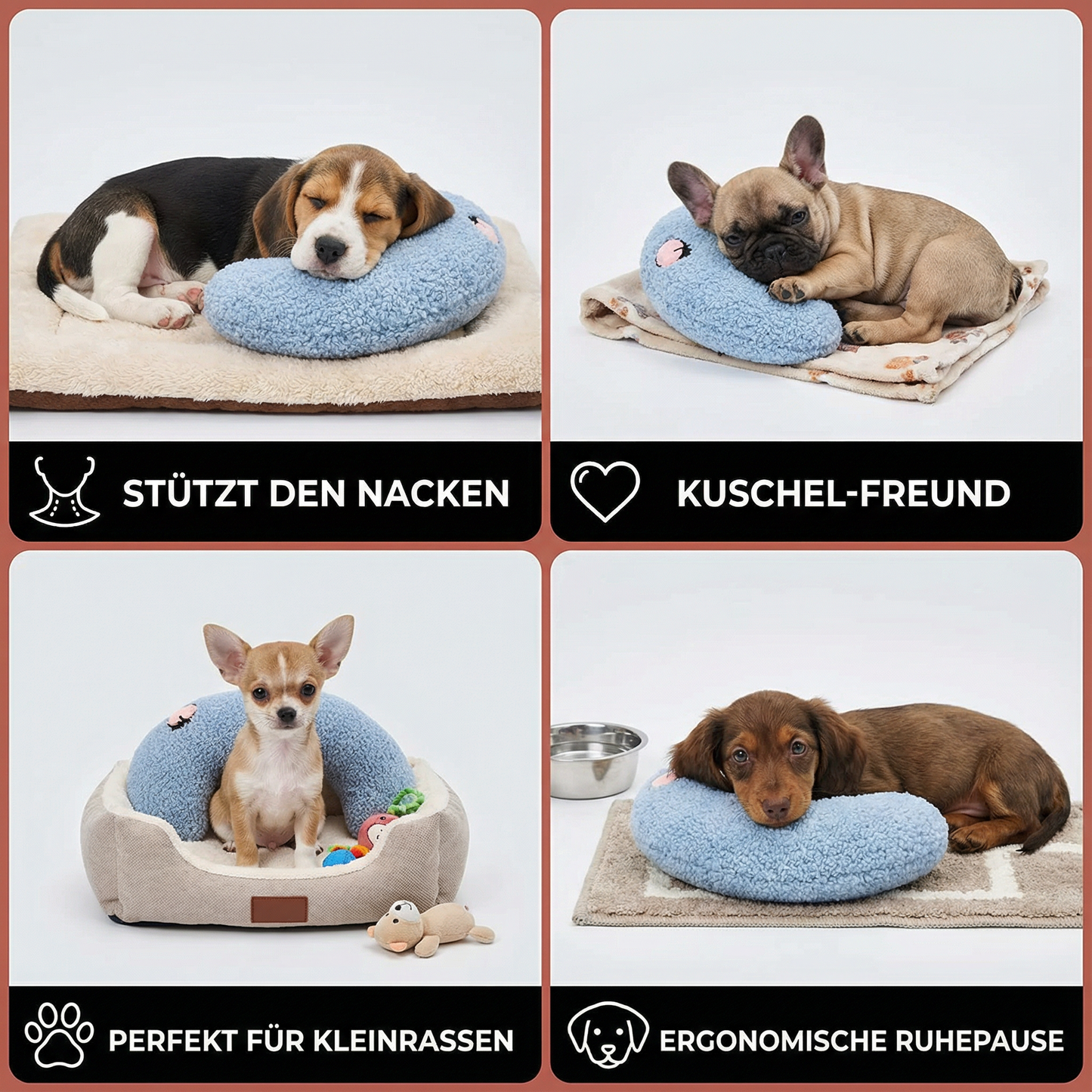 Ergonomisches Hunde Stützkissen für Gesunde Haltung