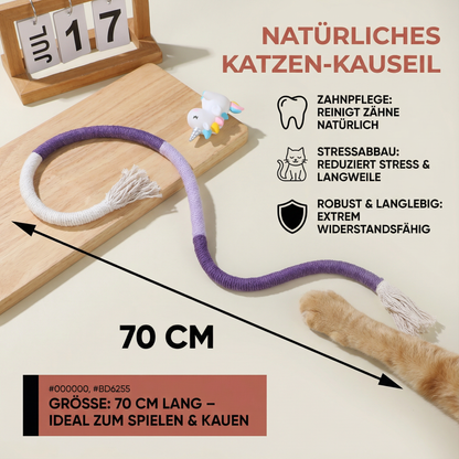 Natürliches Katzen-Kauseil – Robust, Zahnpflegend & Stressabbauend